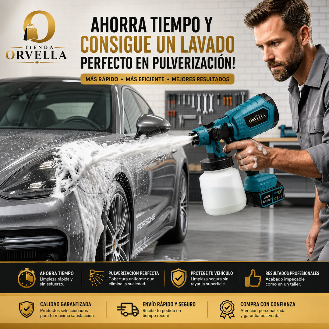 Pistola para pintar eléctrica inalámbrica con doble batería