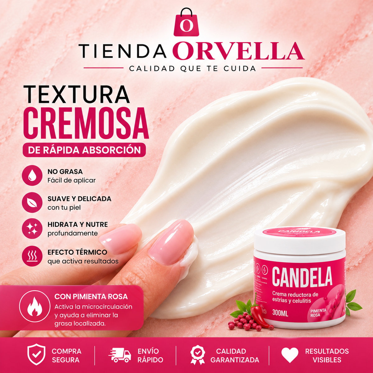 Crema Reductora de Estrías y Celulitis CANDELA