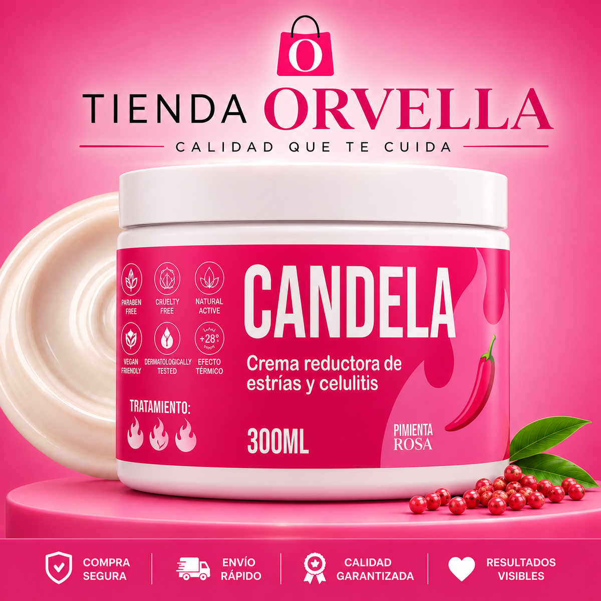 Crema Reductora de Estrías y Celulitis CANDELA
