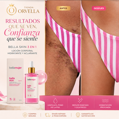 Bella Skin 3 en 1 – Loción Corporal Hidratante y Aclarante