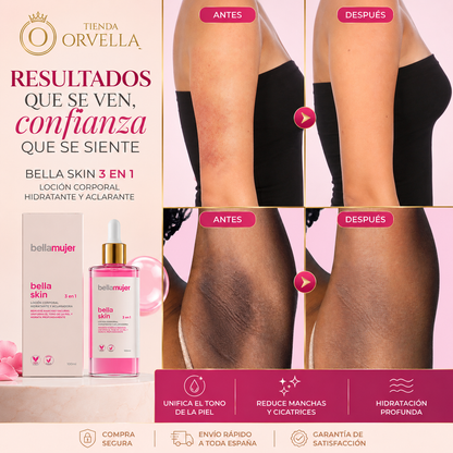 Bella Skin 3 en 1 – Loción Corporal Hidratante y Aclarante