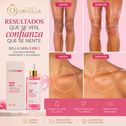 Bella Skin 3 en 1 – Loción Corporal Hidratante y Aclarante
