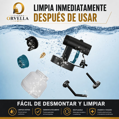 Pistola para pintar eléctrica inalámbrica con doble batería